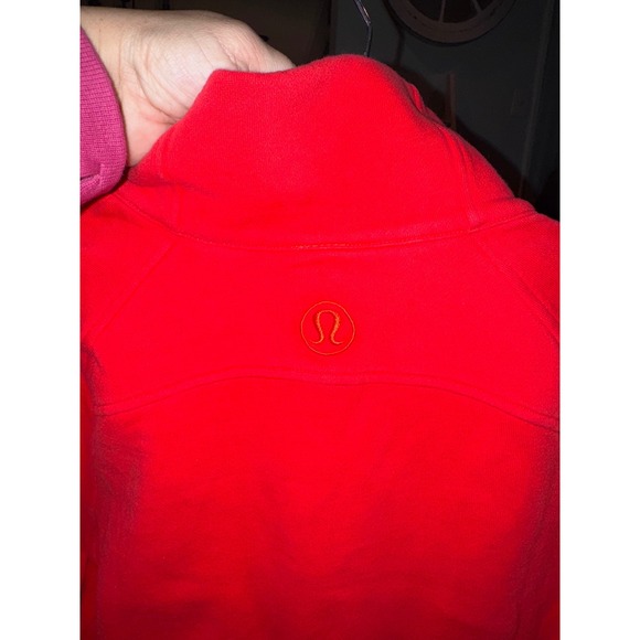 Lululemon xs s Scuba Oversized Half Zip Sweatshirt Pullover carnation Red - Picture 6 of 7